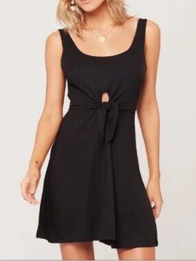 365. l*space Black Tie-Front Mini Dress